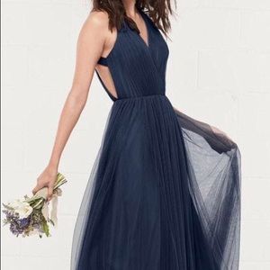 W•too Indigo scooped back dress